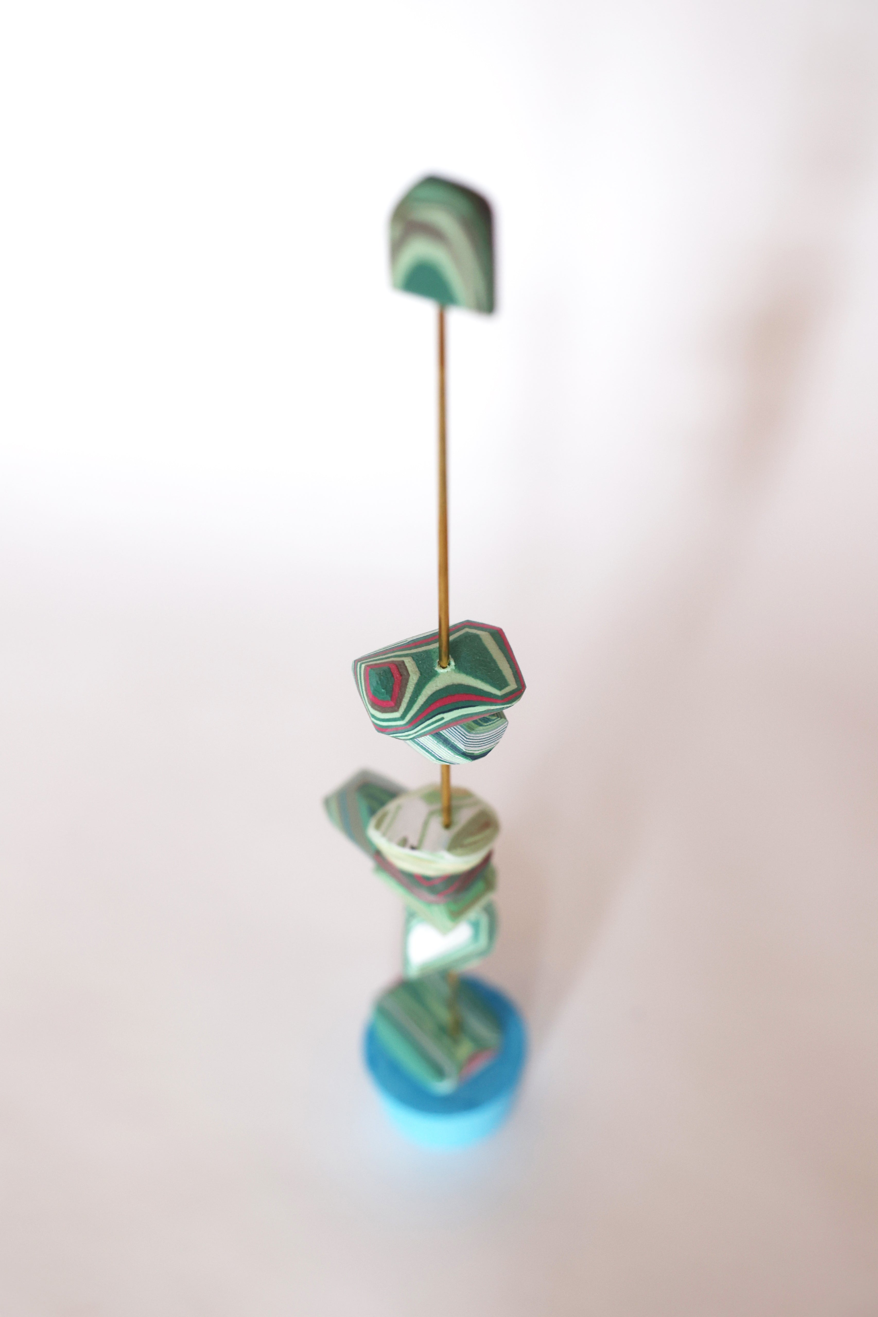 Paper Totem | Blue and Green