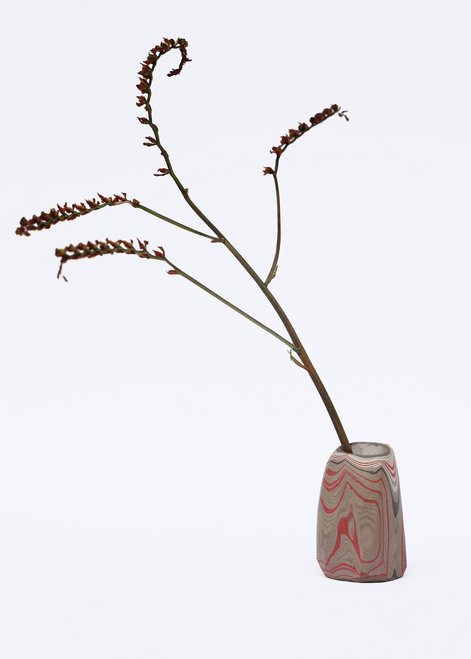 Paper Pebble Vase | Paper & Red