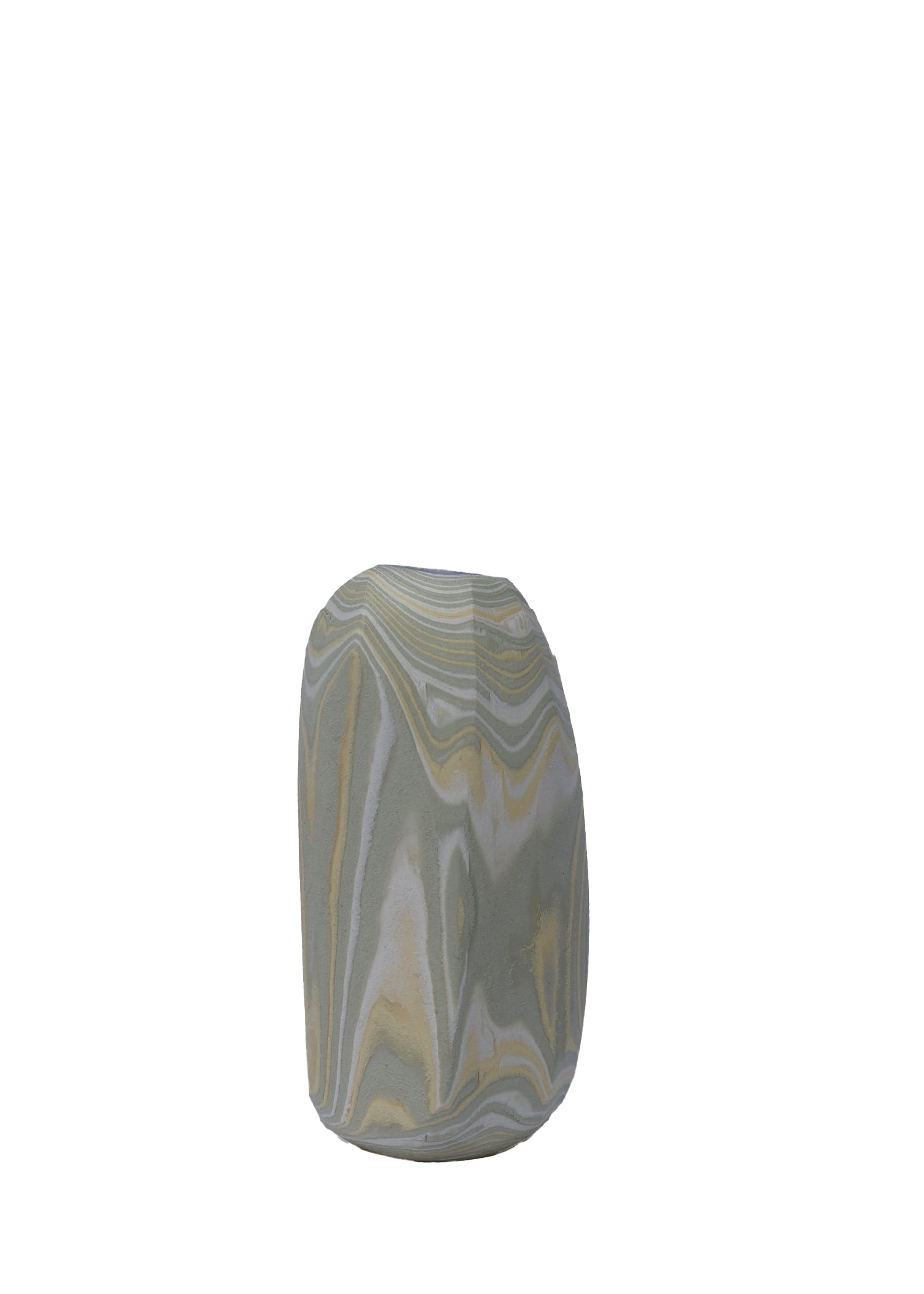 Paper Pebble Vase | Beige & Grey